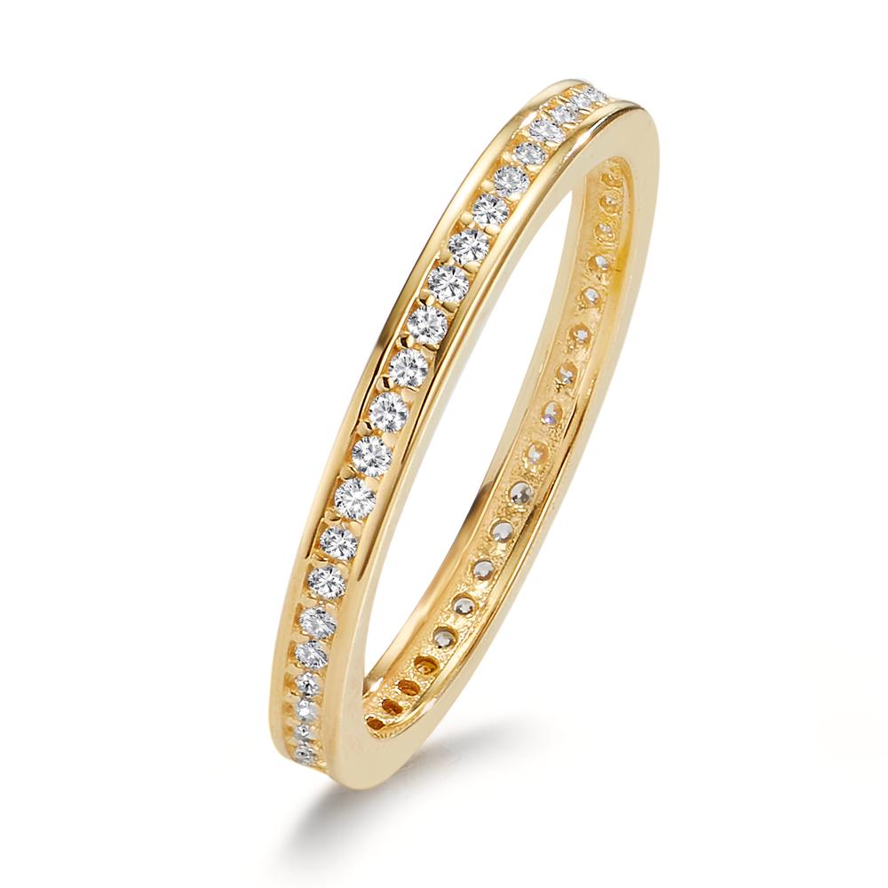 Memory ring 9k Yellow Gold Zirconia