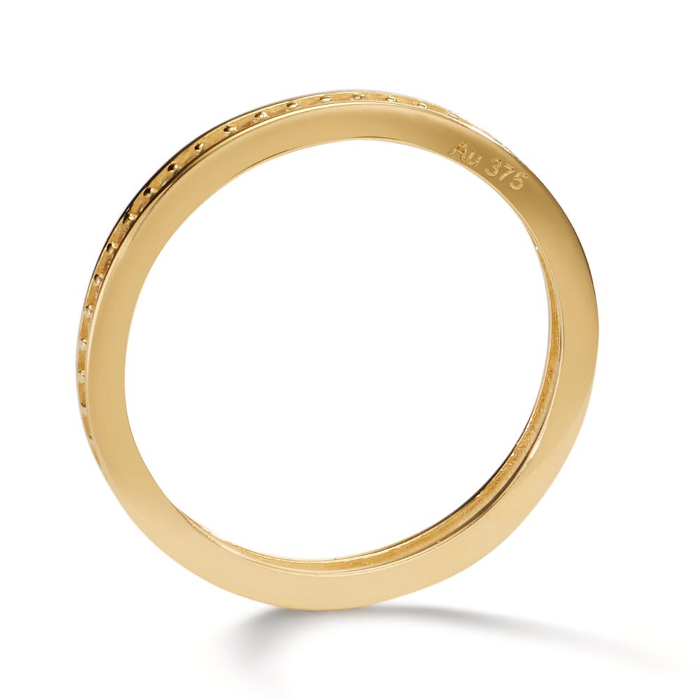 Memory ring 9k Yellow Gold Zirconia