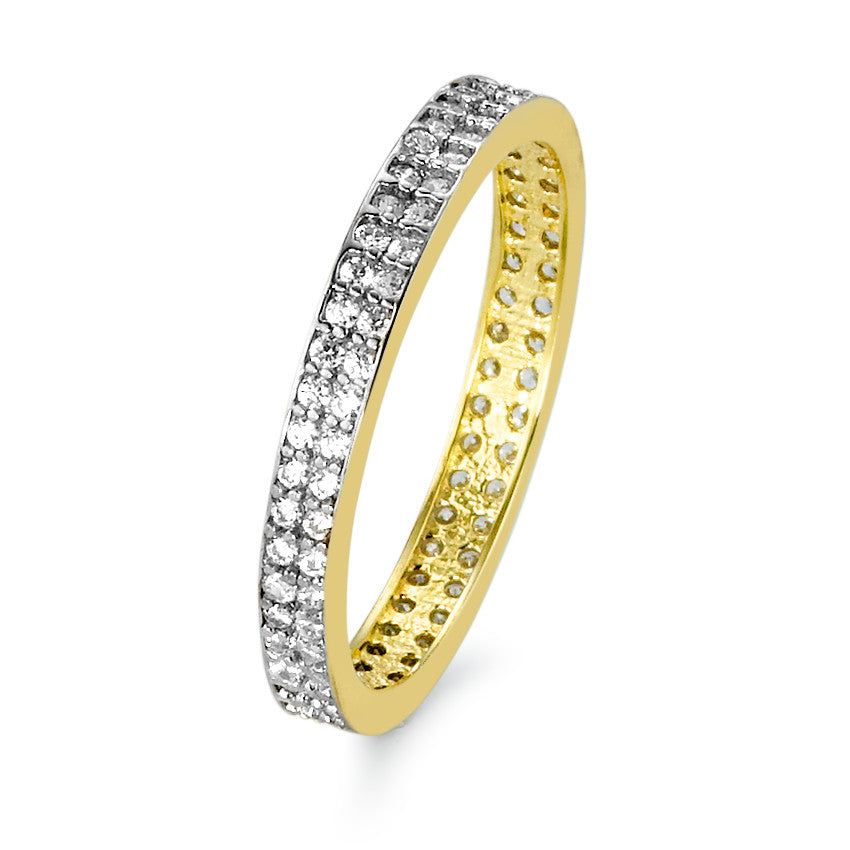 Memory ring 9k Yellow Gold Zirconia