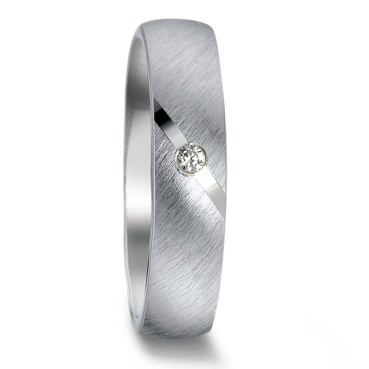 Wedding Ring Silver Zirconia Rhodium plated