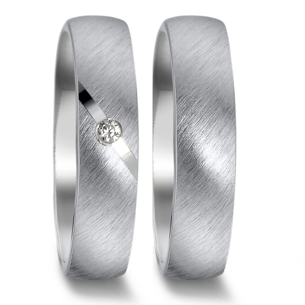 Wedding Ring Silver Rhodium plated