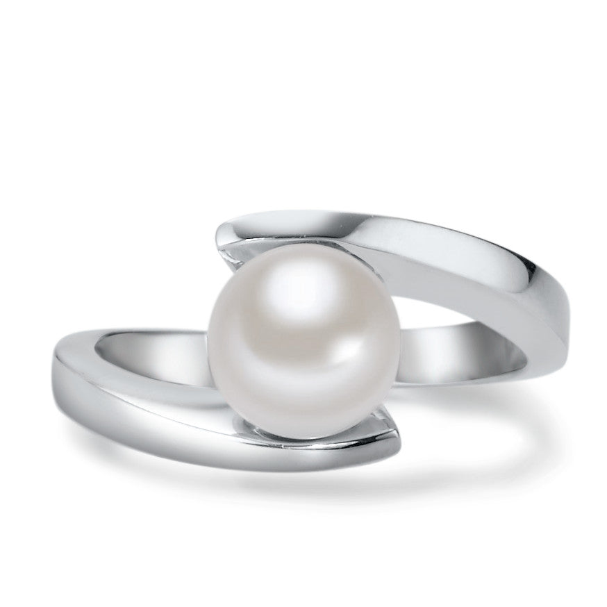 Ring 18k White Gold Freshwater pearl