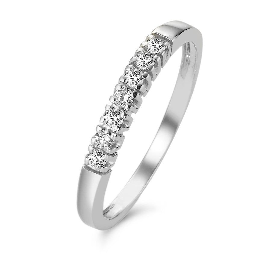 Memory ring 18k White Gold Zirconia 7 Stones