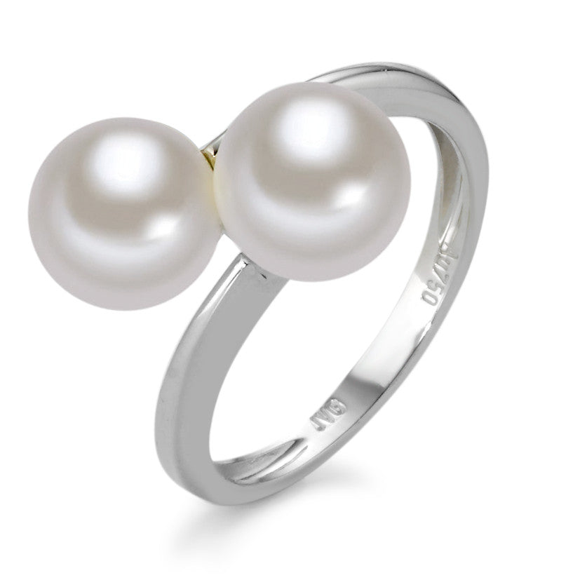 Ring 18k White Gold Freshwater pearl