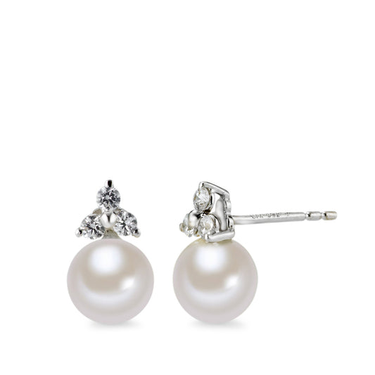 Stud earrings 18k White Gold Freshwater pearl