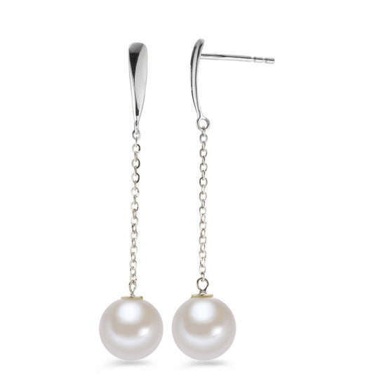 Drop Earrings 18k White Gold Freshwater pearl