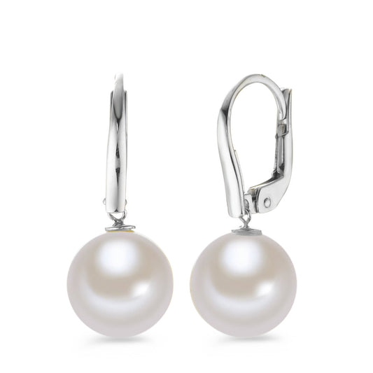 Drop Earrings 18k White Gold Freshwater pearl