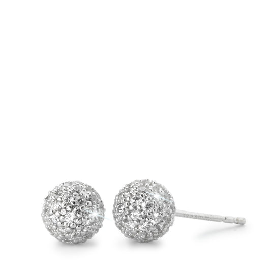 Stud earrings 18k White Gold Zirconia