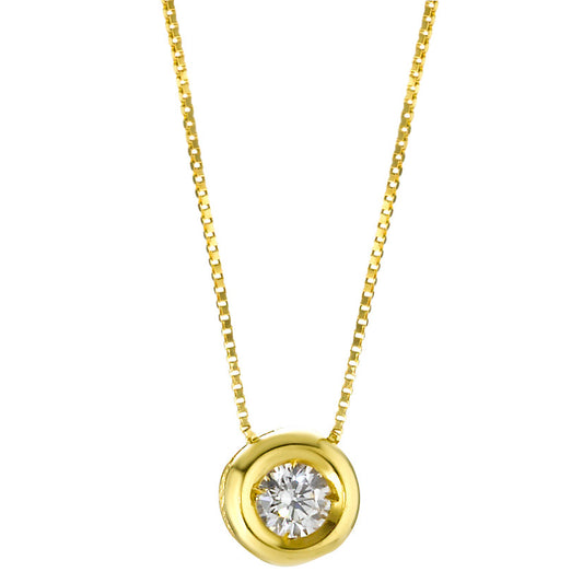 Necklace 18k Yellow Gold Zirconia 40-42 cm Ø5.5 mm