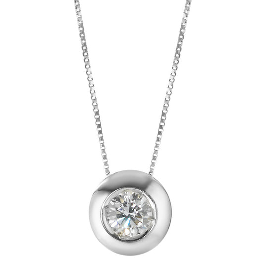 Necklace 18k White Gold Zirconia 40-42 cm Ø7.5 mm