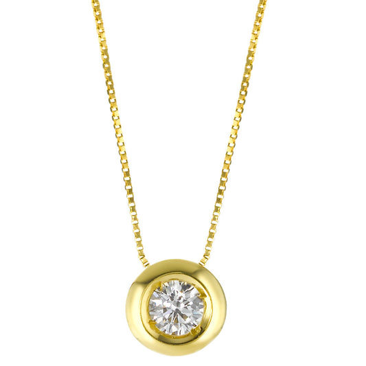 Necklace 18k Yellow Gold Zirconia 40-42 cm Ø6.5 mm