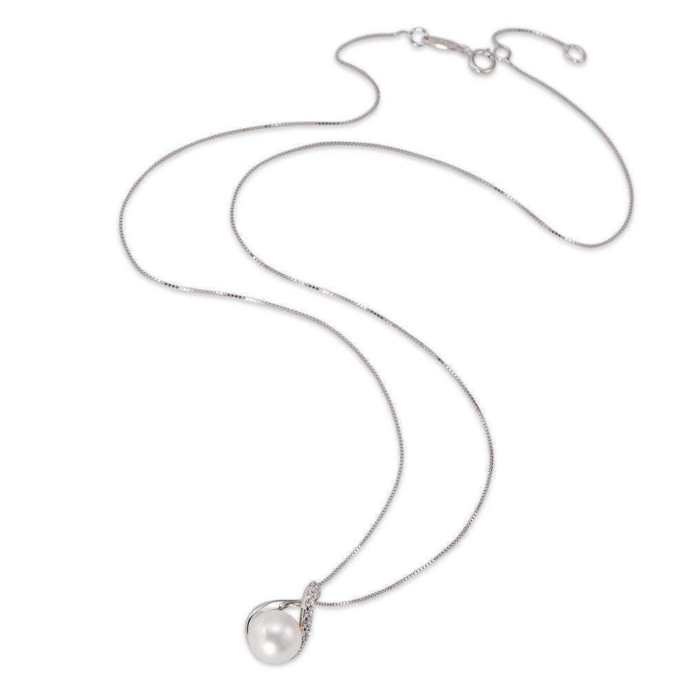 Necklace with pendant 18k White Gold Freshwater pearl 42 cm