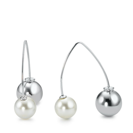 Drop Earrings Silver Rhodium plated Shining pearls