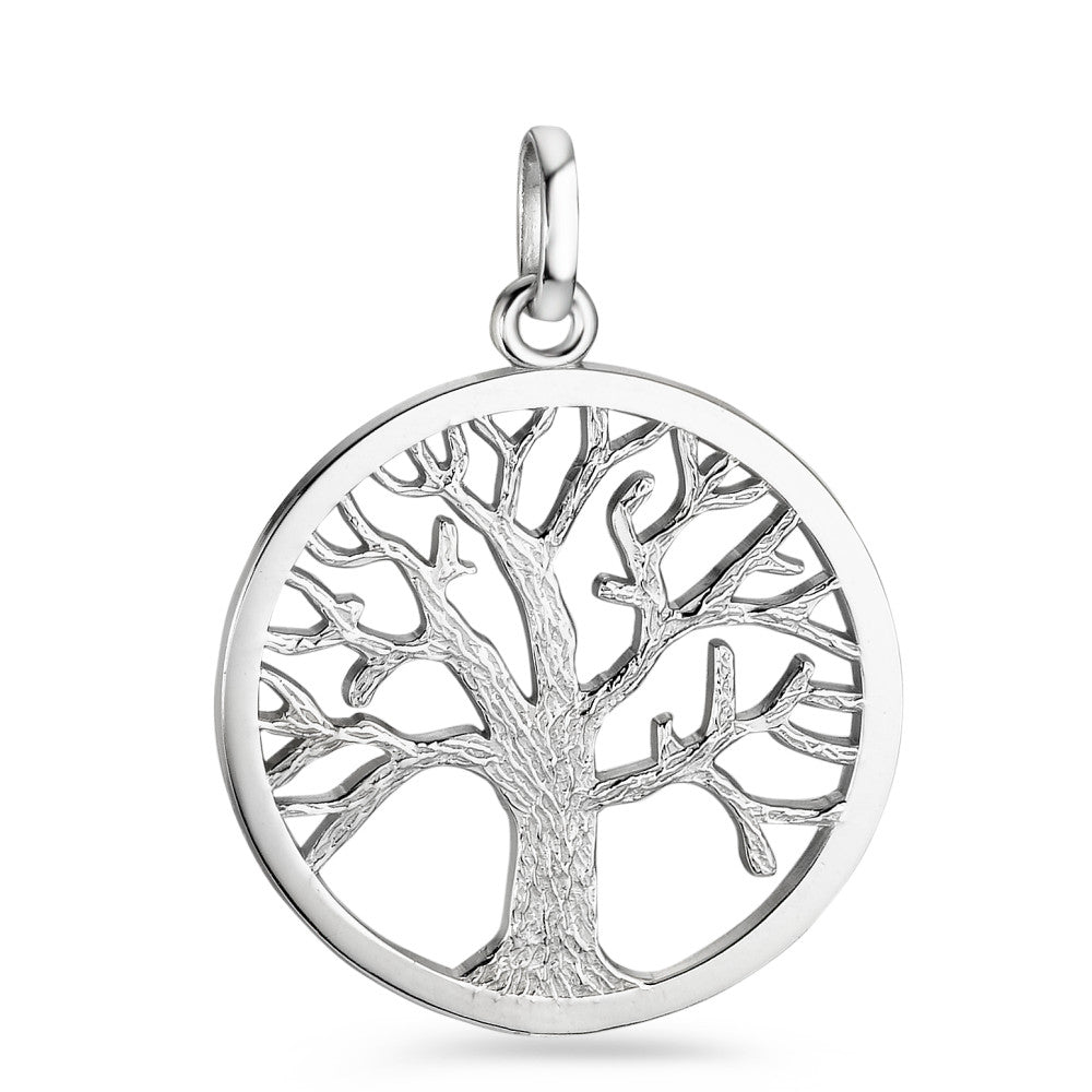 Pendant Silver Rhodium plated Tree Of Life Ø27 mm