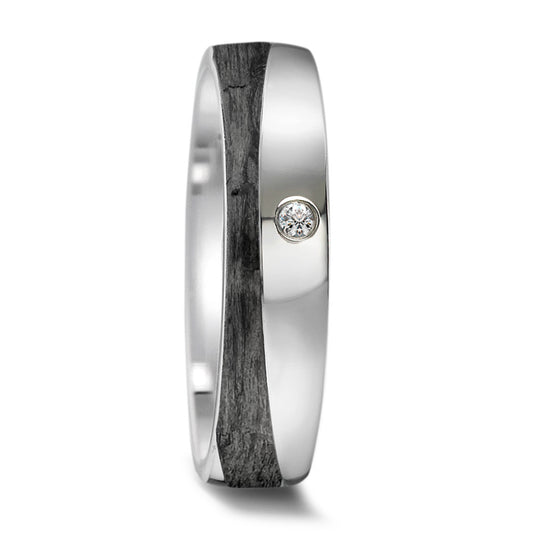 Wedding Ring Stainless steel, Carbon Zirconia