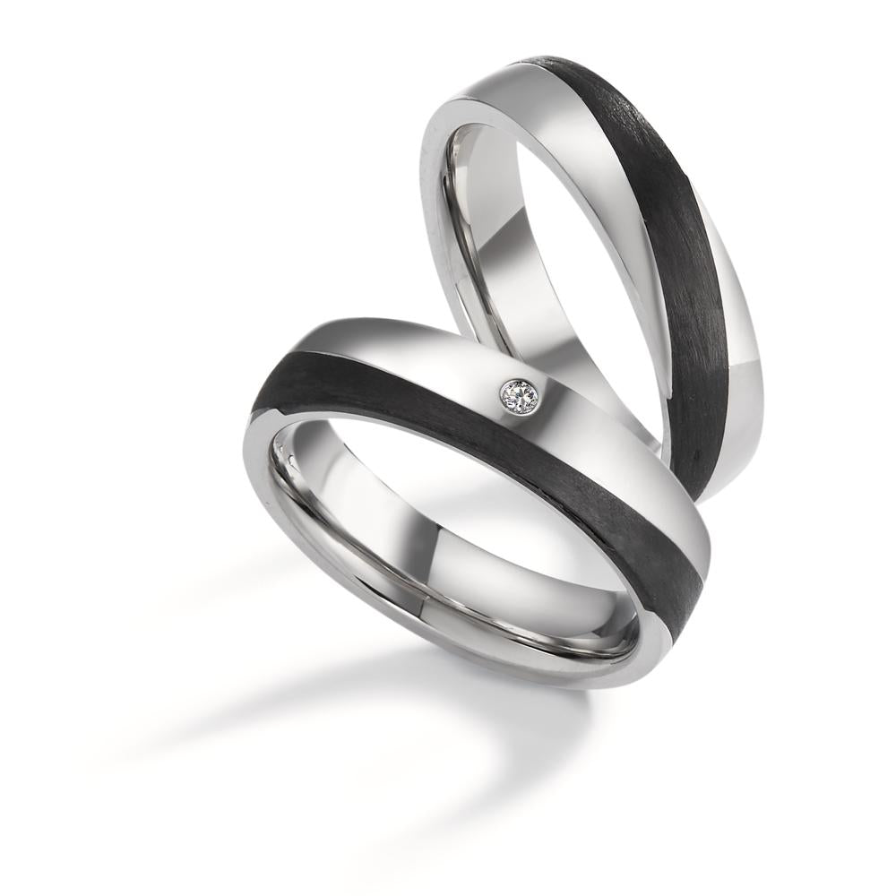 Wedding Ring Stainless steel, Carbon