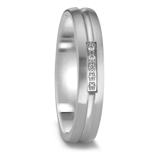 Wedding Ring Stainless steel Zirconia 5 Stones