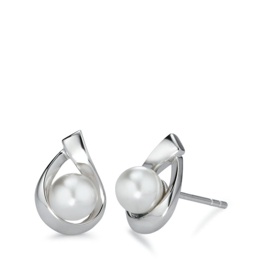 Drop Earrings Silver Rhodium plated Shining pearls