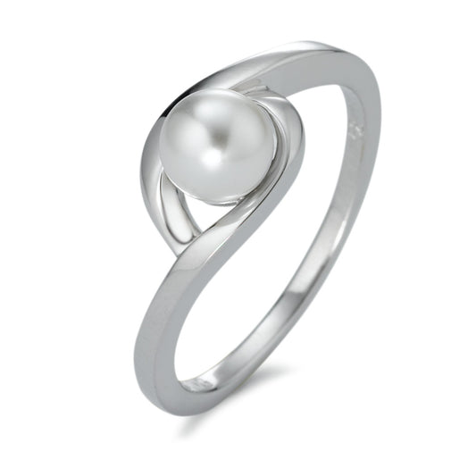 Ring Silver Rhodium plated Shining pearls