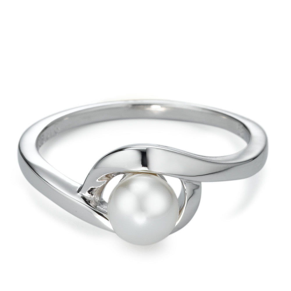 Ring Silver Rhodium plated Shining pearls