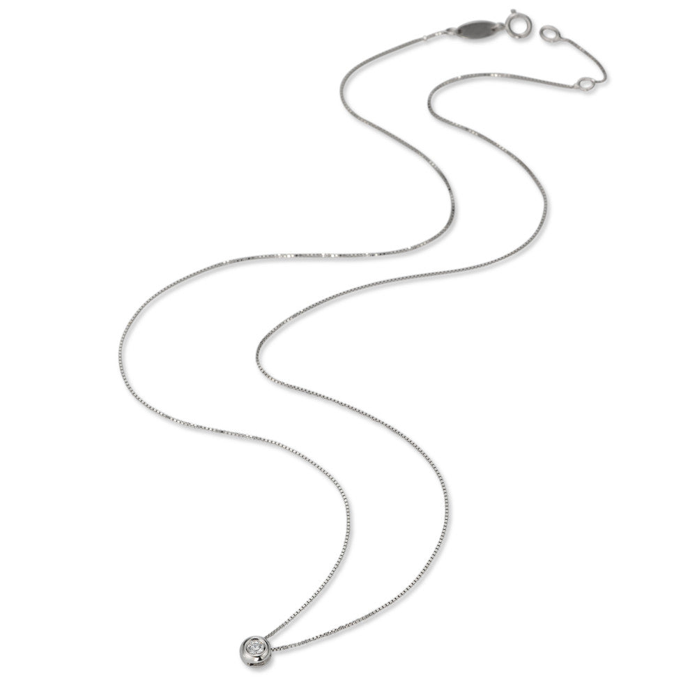 Necklace 18k White Gold Zirconia 40-42 cm Ø4.5 mm