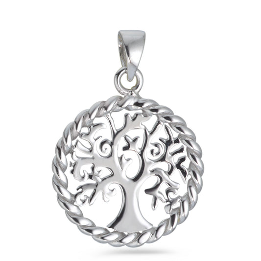 Pendant Silver Rhodium plated Tree Of Life Ø16 mm