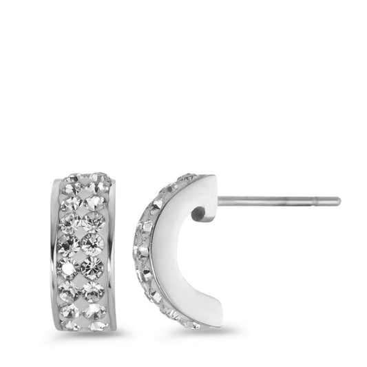 Stud earrings Stainless steel Crystal