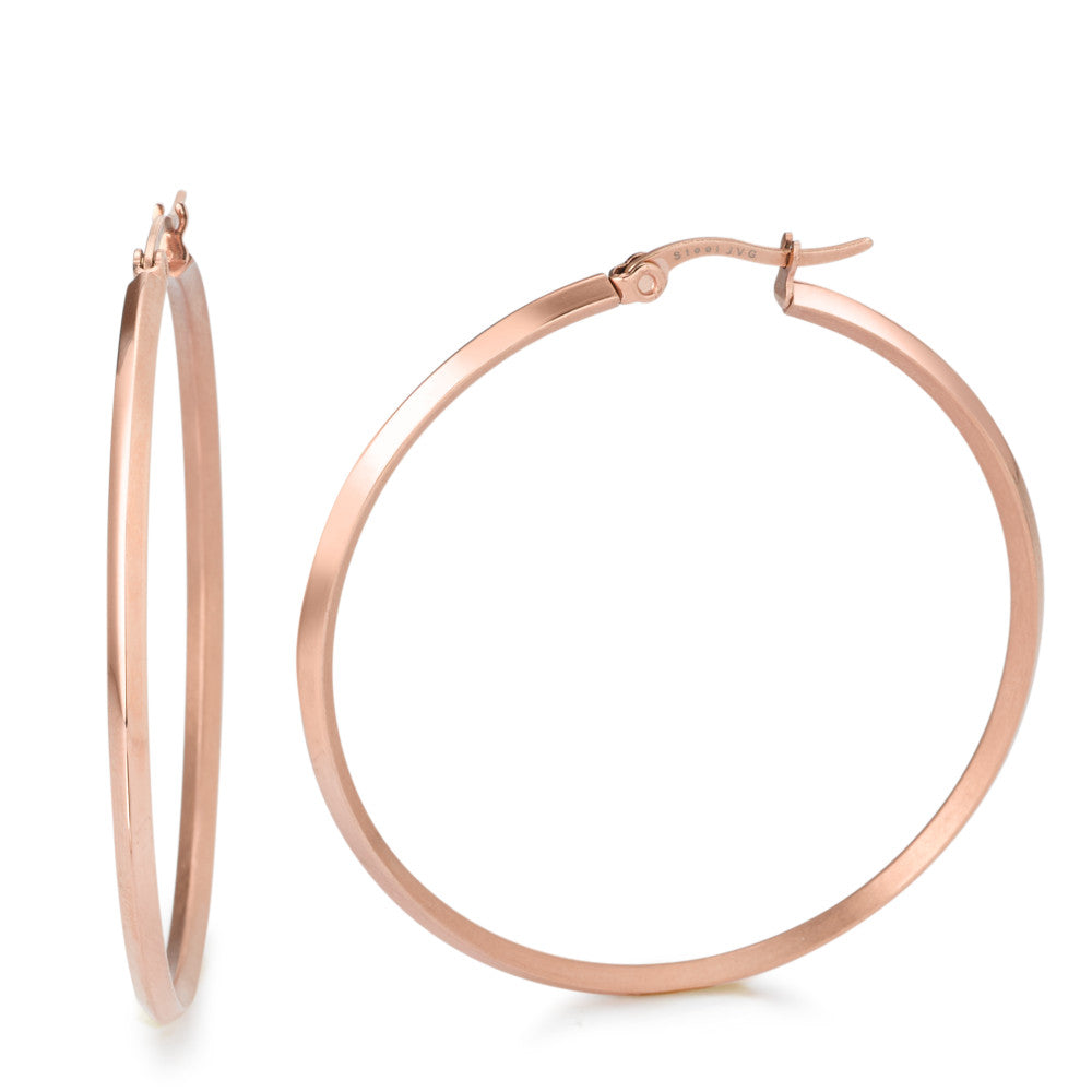 Hoop earrings Stainless steel Rose IP coated