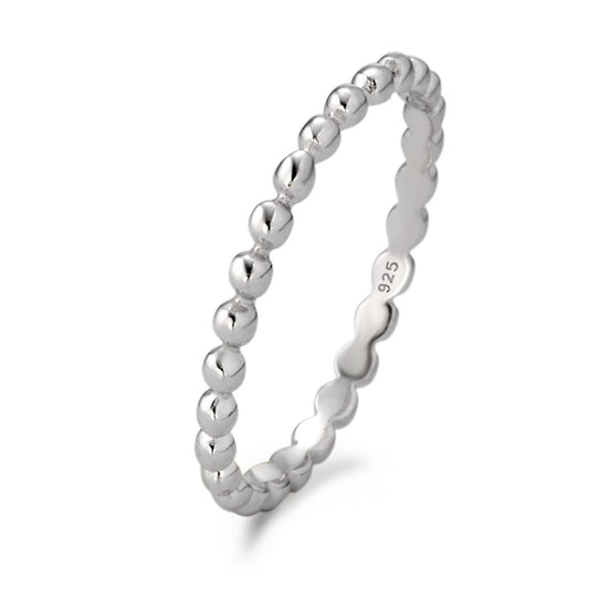 Stacking ring Silver Rhodium plated