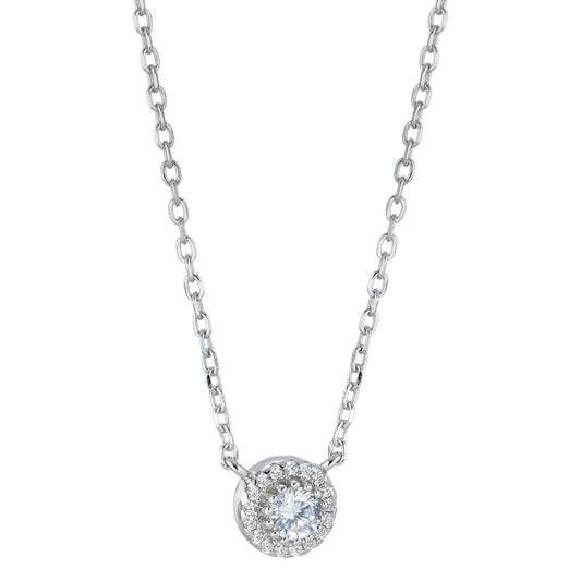 Necklace Silver Zirconia Rhodium plated 40-45 cm Ø7 mm