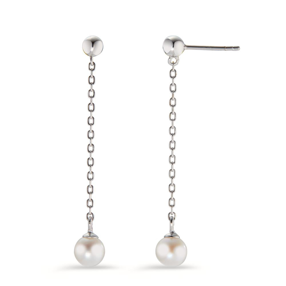 Drop Earrings Silver Rhodium plated Shining pearls