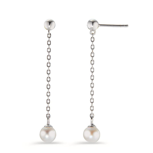 Drop Earrings Silver Rhodium plated Shining pearls