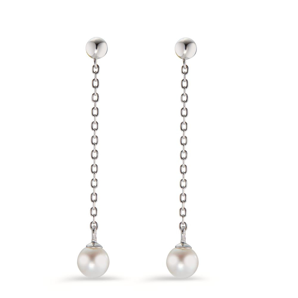 Drop Earrings Silver Rhodium plated Shining pearls