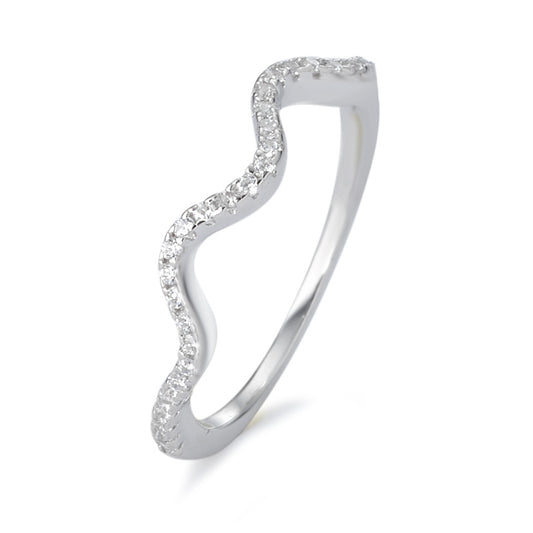 Ring Silver Zirconia Rhodium plated