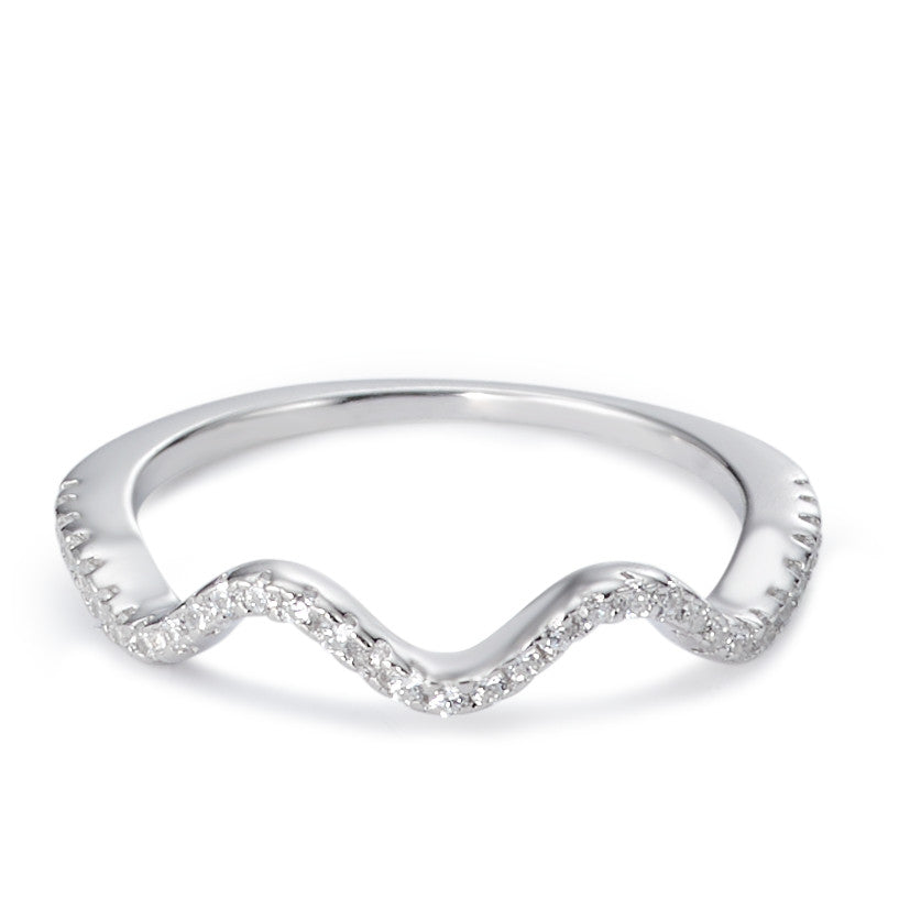 Ring Silver Zirconia Rhodium plated