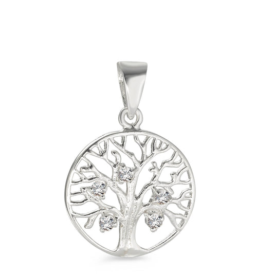 Pendant Silver Zirconia 5 Stones Tree Of Life