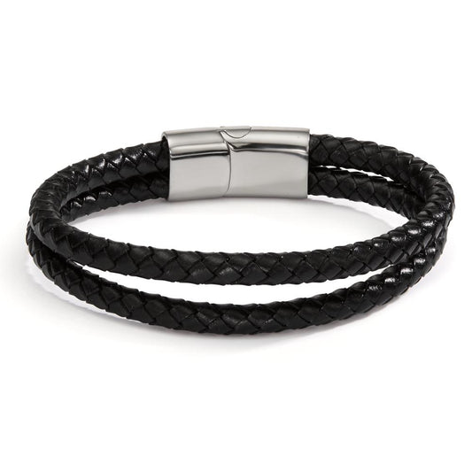 Bracelet Stainless steel, Leather 21 cm