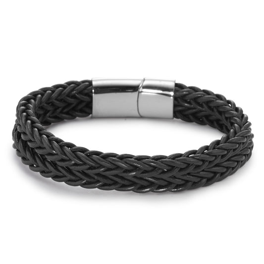 Bracelet Stainless steel, Leather 22 cm