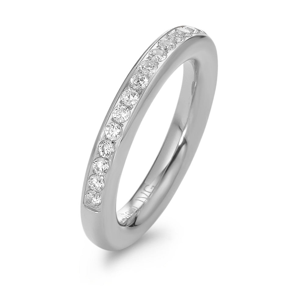 Memory ring Stainless steel Zirconia 23 Stones