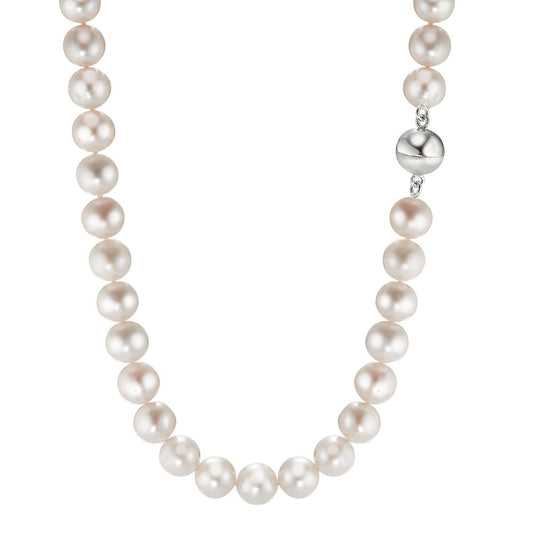 Necklace Silver Rhodium plated Freshwater pearl 42 cm