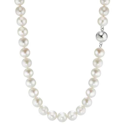 Necklace Silver Rhodium plated Freshwater pearl 45 cm