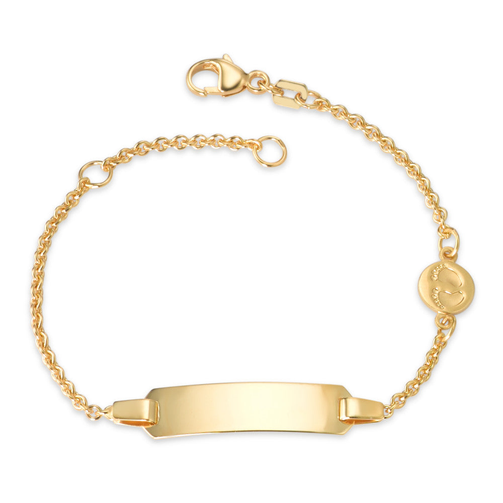 Engravable bracelet 9k Yellow Gold Feet 12-14 cm