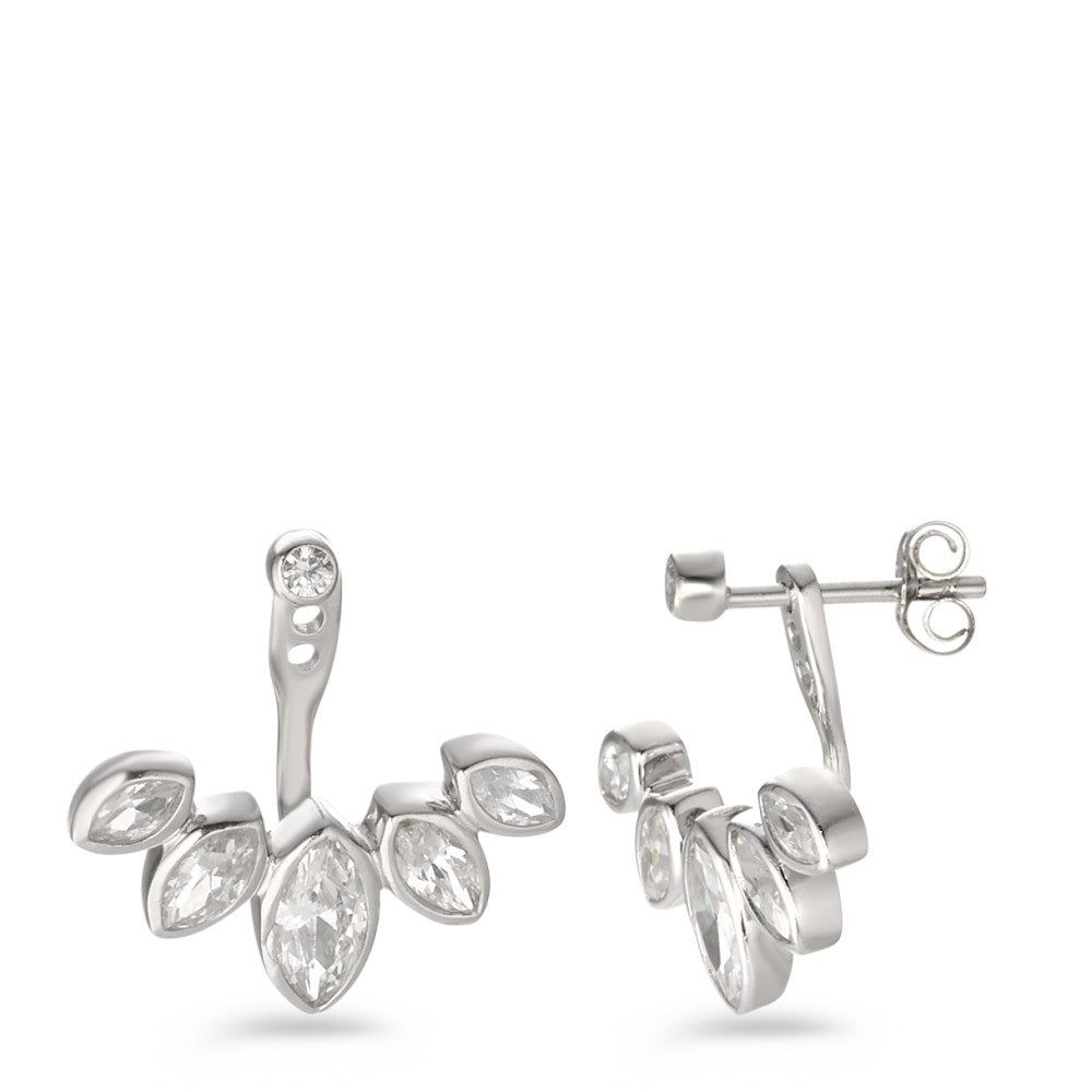 Drop Earrings Silver Zirconia Rhodium plated