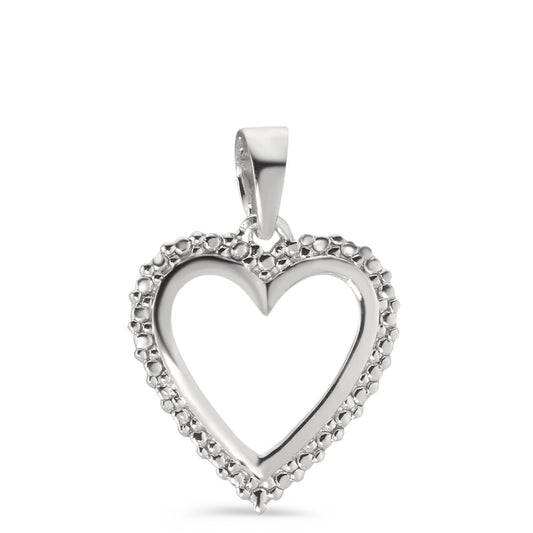 Pendant Silver Rhodium plated Heart Ø13 mm