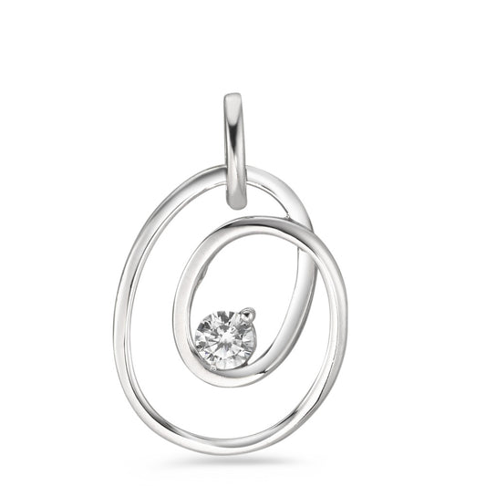 Pendant Silver Zirconia Rhodium plated