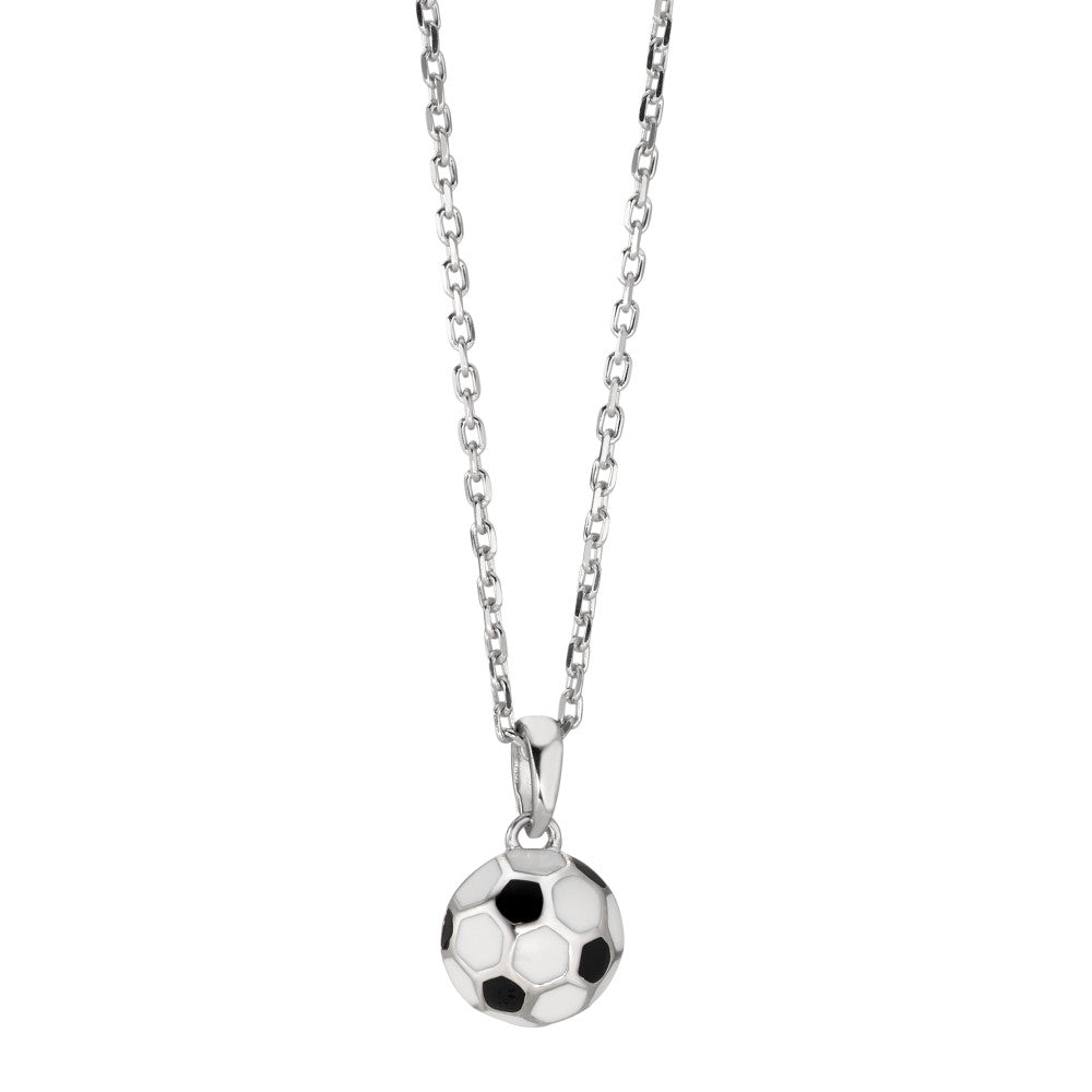 Necklace with pendant Silver Rhodium plated Football 38-40 cm Ø9 mm