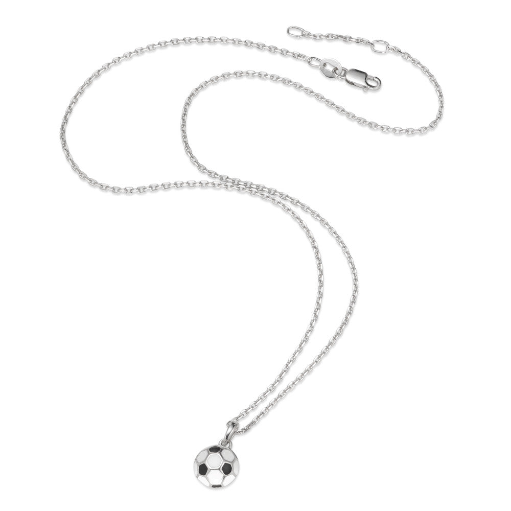 Necklace with pendant Silver Rhodium plated Football 38-40 cm Ø9 mm