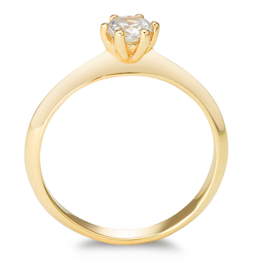 Solitaire ring 9k Yellow Gold Zirconia Ø4.5 mm