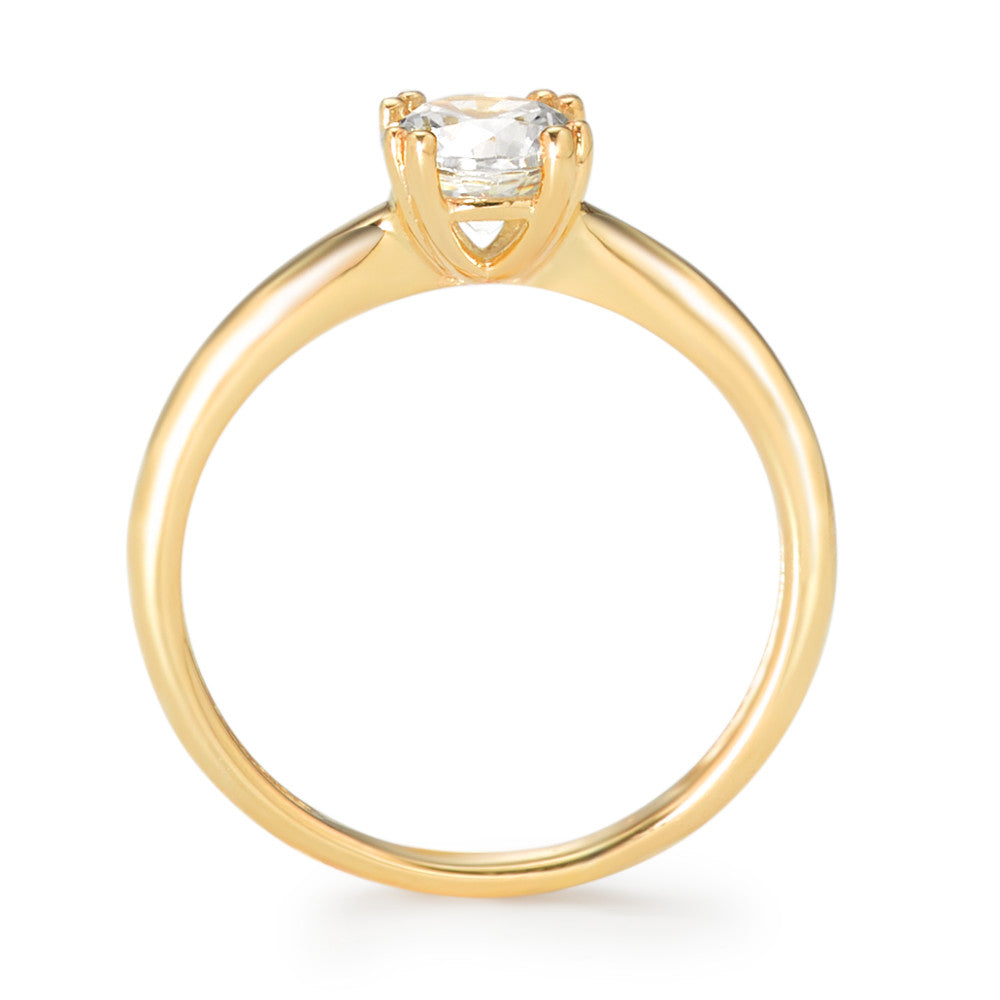 Solitaire ring 9k Yellow Gold Zirconia Ø5.5 mm