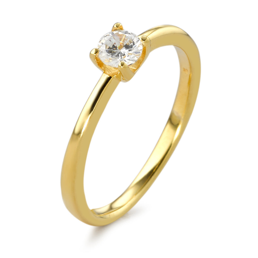 Solitaire ring 9k Yellow Gold Zirconia Ø3.8 mm